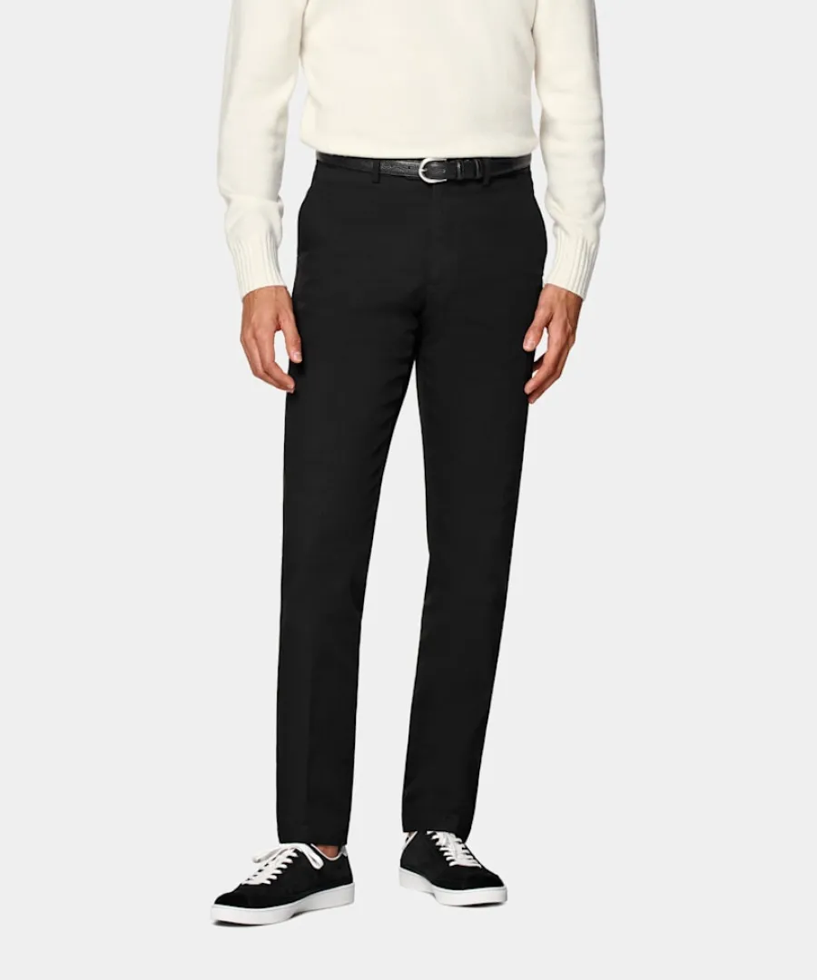 Cheap Chino Schwarz Slim Leg Straight Hosen | Chino Hosen